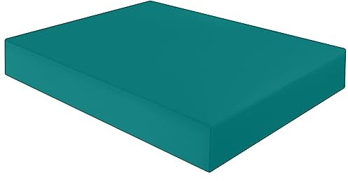 HOME ACE Teal Extra Deep Non Iron Super King Size Fitted Sheets Polycotton Fitted Bed Sheets, Poly Cotton Deep Super Kingsize Bed Sheet Fitted, 16”/40CM Super King Size Fitted Sheet