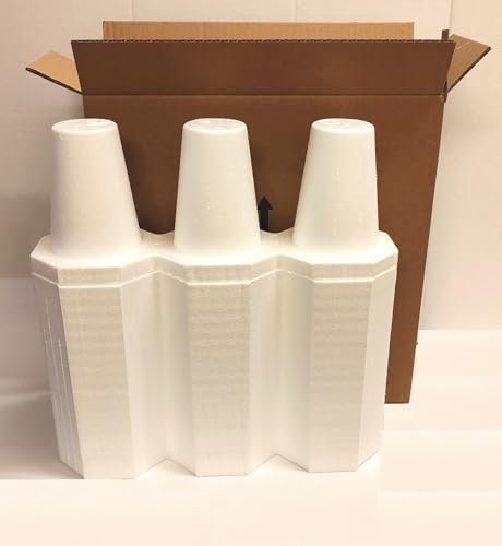 Generico - Kit Imballaggio Portabottiglie in Polistirolo + Scatola di Cartone - Miglior Prezzo su Amazon - (Per 3 Bottiglie)