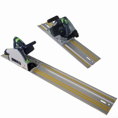 Lecreatekit Professional Grade Aluminum Guide Rail for Circular Saws for Carpentry and Woodworking (1pair Clamps)