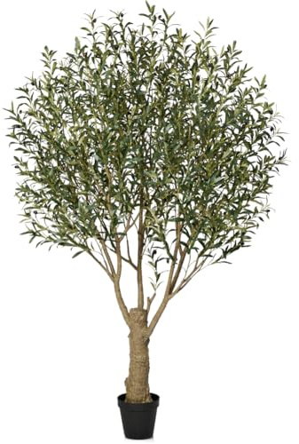 VeriNatural Olivo Artificiale 240cm Pianta Finta da Interno con Frutti Realistici - Albero Artificiali Alta in Vaso, Montaggio Modulare, Resistente ai Raggi UV - Decorazioni per Interno&Esterno,VN160