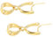 QUARKZMAN 2 Stück 925 Sterling Silber Pinch Bail, 14mm Anhänger Verschluss Anhänger Bail Connector Pinch Clip Bail Verschluss für Schmuckherstellung Zubehör Armband Halskette, Gold