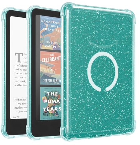 iDLEHANDS Magnetische transparente Schutzhülle für Kindle Paperwhite 12. Generation 2024 und Kindle Colorsoft 7 Zoll (17,8 cm), mit AirBag, kompatibel mit iPhone MagSafe, für Samsung/Belkin/Anker