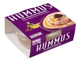 Hummus de garbanzos Hacendado con olivas de kalamata Tarrina 240 g Pack 2