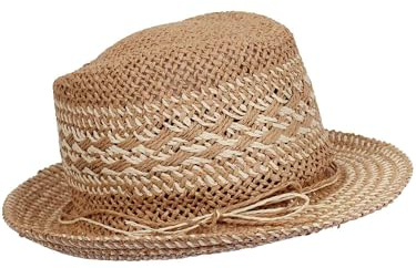 LOEVENICH leichter Damen Trilby mit kontrastreichem Muster in One Size - Ideal für den Sommerurlaub
