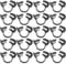 M METERXITY 20-Pack Double Gripping Nylon Hose Clamps, 5/8 15.2-16.2mmmm Double Snap Grip Adjustable Ratcheting Clamps for Connecting/Fastening/Sealing Hose/Pipes/Tubing Clamp [Black]
