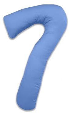 Bettwaesche-mit-Stil Mako Satin Baumwollsatin Seitenschläferkissen Bezug Uni/einfarbig für Theraline my7 Kissen - Hellblau