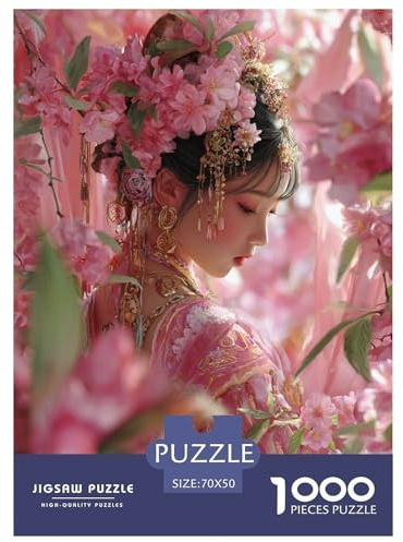 Geisha Giapponese Jigsaw 1000Pcs Fiori di Ciliegio Puzzle Classic Adulti Ragazzi Giochi Regalo Per Amore Amico 70x50cm/1000pcs