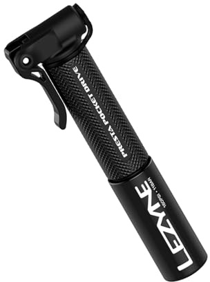 LEZYNE Presta Pocket Drive Bicycle Hand Pump, Compact, Lightweight, High Pressure Pump, 160 PSI/11 Bar, CNC Machined Aluminum, Easy to Use, Portable Inflator