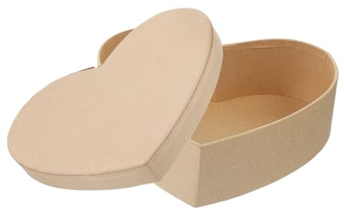 FONDOTIN Herzförmige Geschenkbox aus Kraftpapier Kleine Aufbewahrungsbox für Schmuck als Valentinstag Verpackung und Dekoration im Restaurant oder Dessertgeschäft