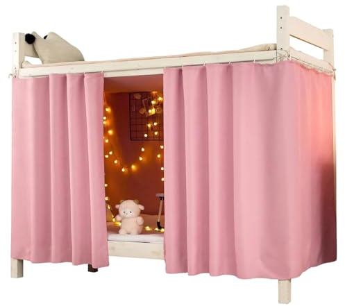 Lawnrden 2-teilige Etagenbett-Vorhänge, verdunkelnder Etagenbett-Sichtschutzvorhang mit Seil und Haken für Zuhause, Wohnheim, Studenten, 119, 4 x 200, 9 cm, Stil 4 |.Unterer Vorhang