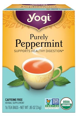 Yogi Purely Peppermint Tea 16BAGS NET WT 0.85OZ (24G)