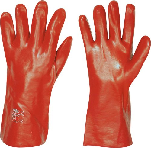 Schutzhandschuh Denver Stronghand® Vinyl, rot Gr 10 EN 388 Kategorie II
