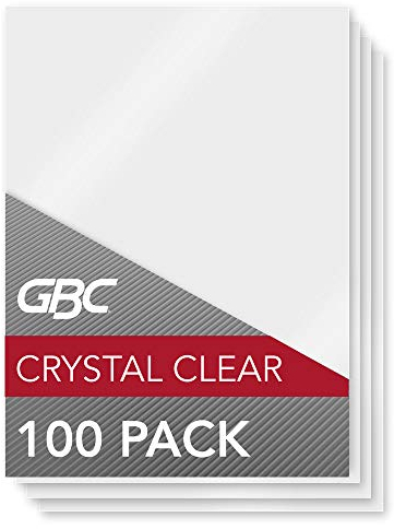 GBC Laminating Sheets, Thermal Laminating Pouches Menu Size, 5mil, HeatSeal Crystal Clear, 100 Pack (3200417)