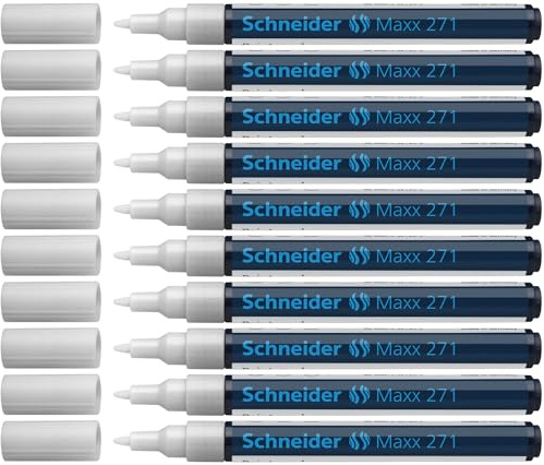 Schneider Maxx 271 Paint-Marker (Rundspitze, 1 - 2 mm) 10er Packung weiß