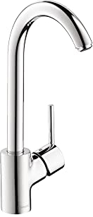 hansgrohe Talis S Chrom High Arc Küchenarmatur, Küchenarmaturen mit Drehgelenk, Wasserhahn für Küchenspüle, Chrom 04870000