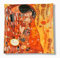 Carmani - Quadrat Glasplatte mit Gustav Klimt 'Der Kuss' Gemälde gedruckt 25x25cm