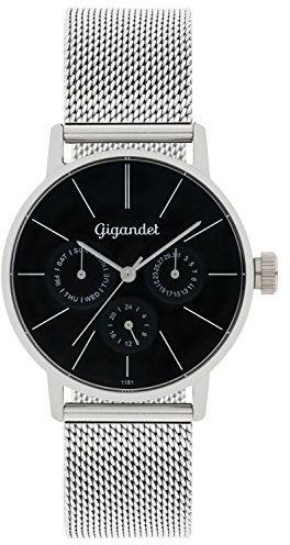 Gigandet Damenuhr Multifunktion Quarz Analog mit Edelstahlarmband Silber G38-006