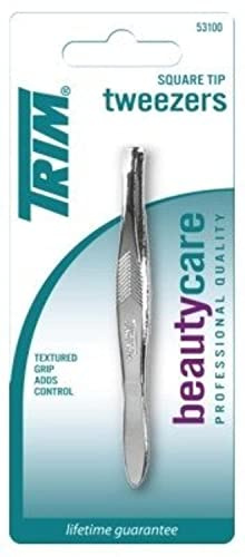 Trim Tweezr Square Size Ea Trim Square Tip Tweezers, 1 Count (Pack of 6)