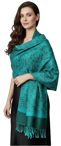 PASKMLNA Damen Paisley Pashmina Jacquard, Wickeltuch, luxuriös