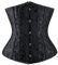 Everbellus Damen 24 Stahlstäbe Korsett Abnehmen Corsage Gürtel Unterbrust Cincher Ohne Stäbe Taillenmieder Schwarz 6XL