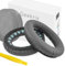 Geekria QuickFit Protein Leather Replacement Ear Pads for Bose SoundTrue, AE2, AE2i, AE2w Around-Ear Headphones Earpads, Headset Ear Cushion Repair Parts (Dark Grey)