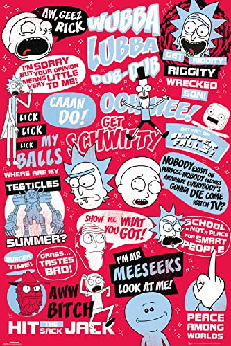 GB eye FP4539 Maxi-Poster mit Rick & Morty Quotes 61 x 91 5 cm