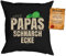 trag-das Geschenk Papa Kissen mit Füllung - Papas Schnarchen Checke - Weihnachten Weihnachtsmann Idee Geburtstag Schwarz