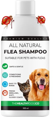 Champú antipulgas Completamente Natural | Limoncillo | 500ml | El Mejor Tratamiento para Perros y Gatos | Fórmula Potente y Segura | Mata y controla pulgas garrapatas y piojos