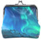 AJINGA Geldbörse mit Nordlichtern Aurora Borealis (2) Münzgeldbörse Pumpkin Leder Münzgeldbörse Snap Closure Clutch Bag