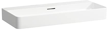 Laufen VAL Möbel-Waschtisch, ohne Hahnloch, mit Überlauf, 950x420, weiß, Farbe: Weiß - H8102870001091