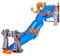 Metal Machines 4-Tracks Dinosaurier Raptor Attack Spielset mit Mini-Rennwagen