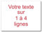 Plaque gravée personnalisée 1 à 4 lignes 20x15cm autocollante Blanc écriture Rouge