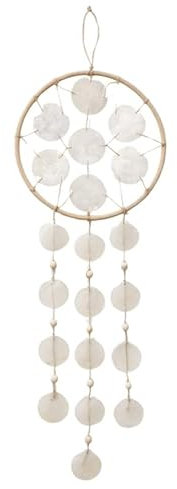 XL Hänger Capiz Windspiel Hänger 84x30cm Klangspiel Girlande Strandhochzeit Boho b070 Dekoobjekt Mobile maritim Deko Hänger Anhänger Windspiel