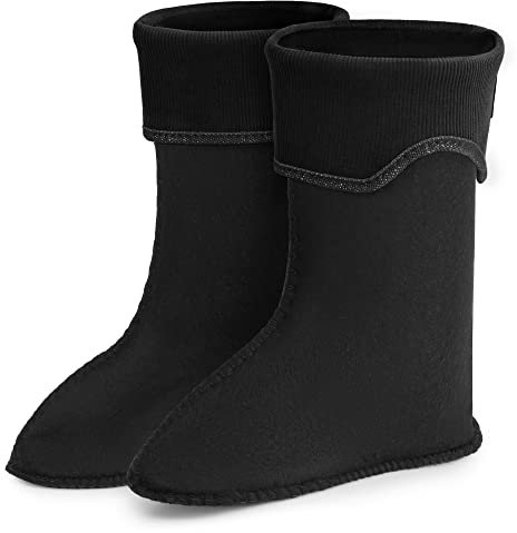 Ladeheid Kinder Mädchen Jungen Wärmende Stiefelsocken für Gummistiefel Innenschuh LA-861 (Schwarz, 36/37 EU)