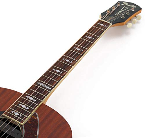 fretlook Diamonds & Arrows - Inlay Sticker für Akustik- und E-Gitarren Griffbretter - Made in Germany (Liquid Grey)