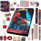 Marvel Spiderman Adventskalender 2025 Kinder Teenager mit Schule Zubehör Bleistifte Schlüsselanhänger Stempel Spielzeug Geschenk Idee (Spiderman Mehrfarbig)