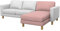 Soferia Kompatible Ersatzbezug fur KARLSTAD Anbau Recamiere, Stoff Majestic Velvet Blush Pink (FLECKENABWEISEND und WASSERABWEISEND), Rosa