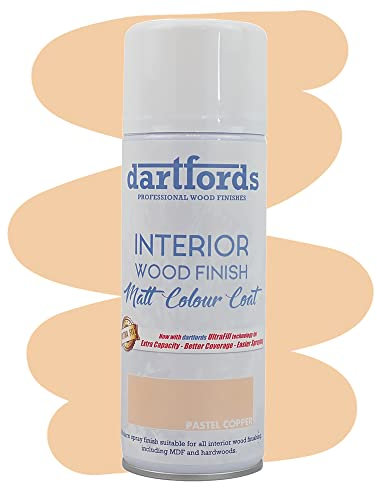 dartfords RF6167 Country Colours Interior Furniture and Craft Matt Spray Paint - 400ml Aerosol, Pastel Copper
