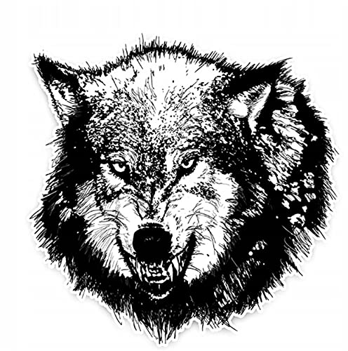 Auto Dekoration Decals,Auto Hungry Wolf Shape Aufkleber, Auto Tattoo Aufkleber Auto Aufkleber abdecken Kratzer für Autokarosserie Dekoration Gepäck Fall Wasserdichte Autoaufkleber