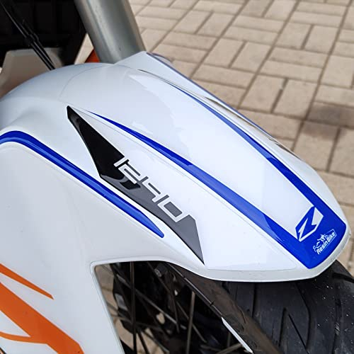 Resin Bike Adesivi Moto Compatibile con KTM 1290 Super Adventure R 2021. Protezioni Parafango Frontale Moto da Urti e Graffi. Adesivi Resinati con Effetto 3D