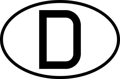 Aufkleber Kfz-Nationalitätszeichen D Fahrzeugheck StVO Schild Folie selbstklebend | Größe wählbar Made in Germany, Größe: 47x32 mm