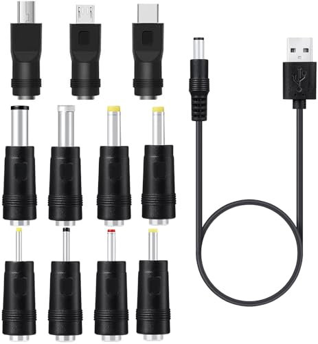 PREMIER ADAPTER Fast Charging Made Easy: 90cm Black Charger Power Cable Lead with PremierAdapter 5.5mm * 2.1mm USB 2A for 5V and 6V Devices [UC9A]