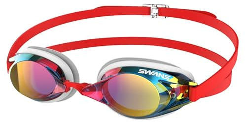Swans SR-2MEV NASHD Racing Schwimmbrille für Erwachsene, verspiegelt, Marineblau