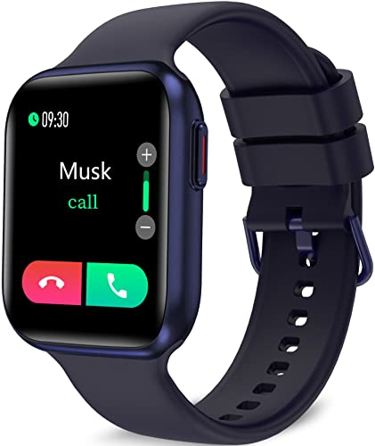 BRIBEJAT BT3 Smartwatch Damen Herren, 1.69 HD Fitnessuhr, 28 Sportmodi Fitness Tracker mit Pulsmesser Schlafmonitor SpO2, IP68 Wasserdicht Aktivitätstracker kompatibel mit Android iOS, Blau
