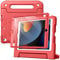 JETech Kids Case for iPad 10.2-Inch (9th/8th/7th Generation, 2021/2020/2019) with Built-in Screen Protector, Shockproof Full-Body Handle Stand Tablet Protective Cover (Red)