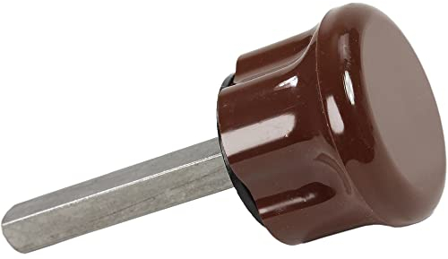 Generisch Maniglia per porta, manopola per porta, bagno, roulotte, caravan, barca, marrone, 7 x 7 x 52 mm
