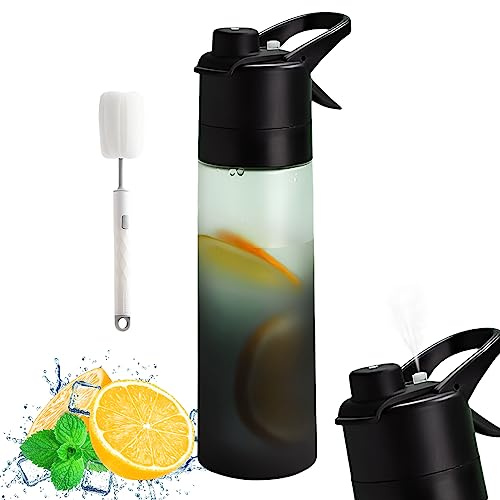 GUAHKUN 650ml Nebel-Wasserflasche mit Sprühnebel, Sport Wasserflaschen, für Outdoor-Hydration, Radfahren, Klettern, Wandern, Schule,Büro,Gym,Outdoor,Fahrrad