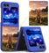 CAXKJE Black Personalizzata Custodia per Samsung Galaxy Z Flip 5 (6.70 Pollice),con la Tua Foto,Immagine o Scritta Cover,PC Case Antiurto Bumper,per Galaxy Z Flip 5 Cover Personalizzata - Blue