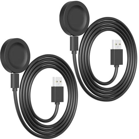 AWINNER Caricabatterie Compatibile con Cavo Caricabatterie Huawei Watch, Adattatore USB sostitutivo per smartwatch Dock di Ricarica Magnetico (Nero, Confezione da 2)