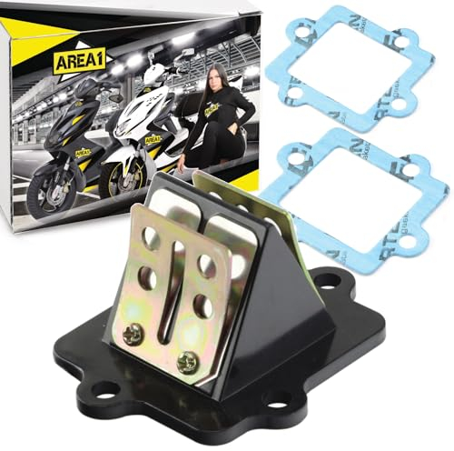 Area1 Blocco membrana di ricambio 2 tempi/50 ccm compatibile con Aerox Neos Jog, RS Ultima, GT Union, F10 F12 F15 (compatibile con